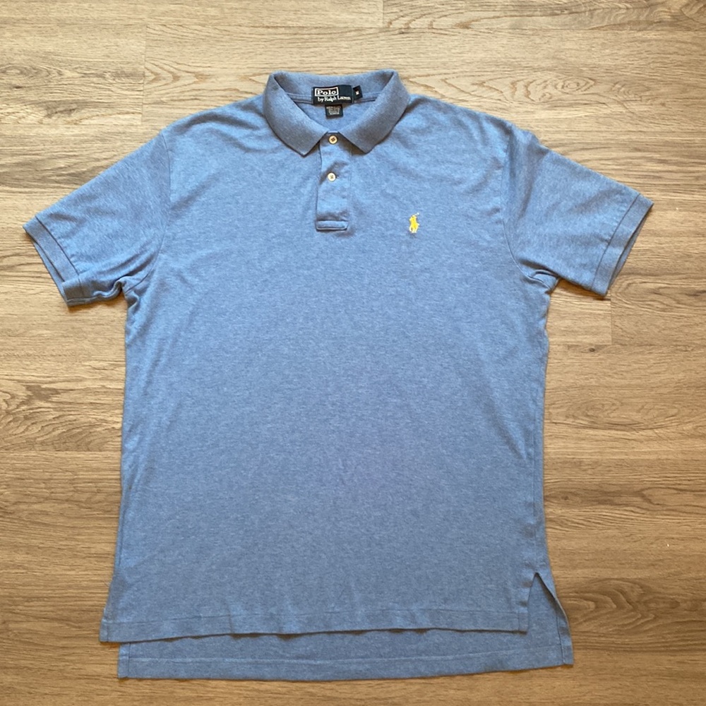 Polo Ralph Lauren Men's Blue Polo-shirts Size M